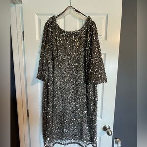 Adrianna Pappell Plus size Sequin Cocktail Dress
